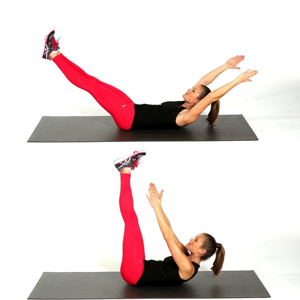 Toe Touch Crunches Beginner Ab Workout Popsugar Fitness Photo 5 