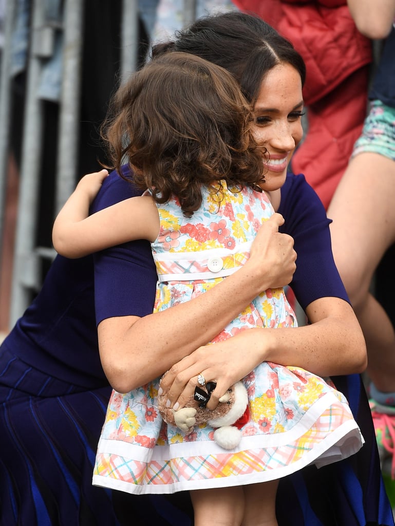 When She Gave This Girl a Big Hug After She Slipped Past Barricades