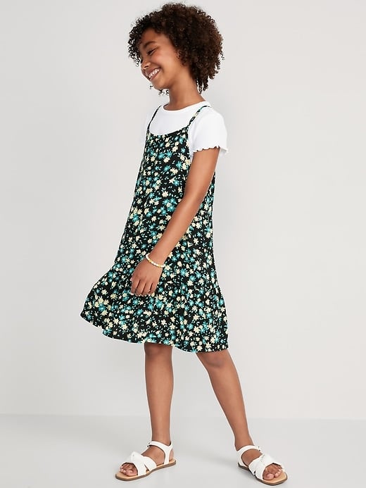 Old Navy Sleeveless Printed Dress & Rib-Knit T-Shirt Set
