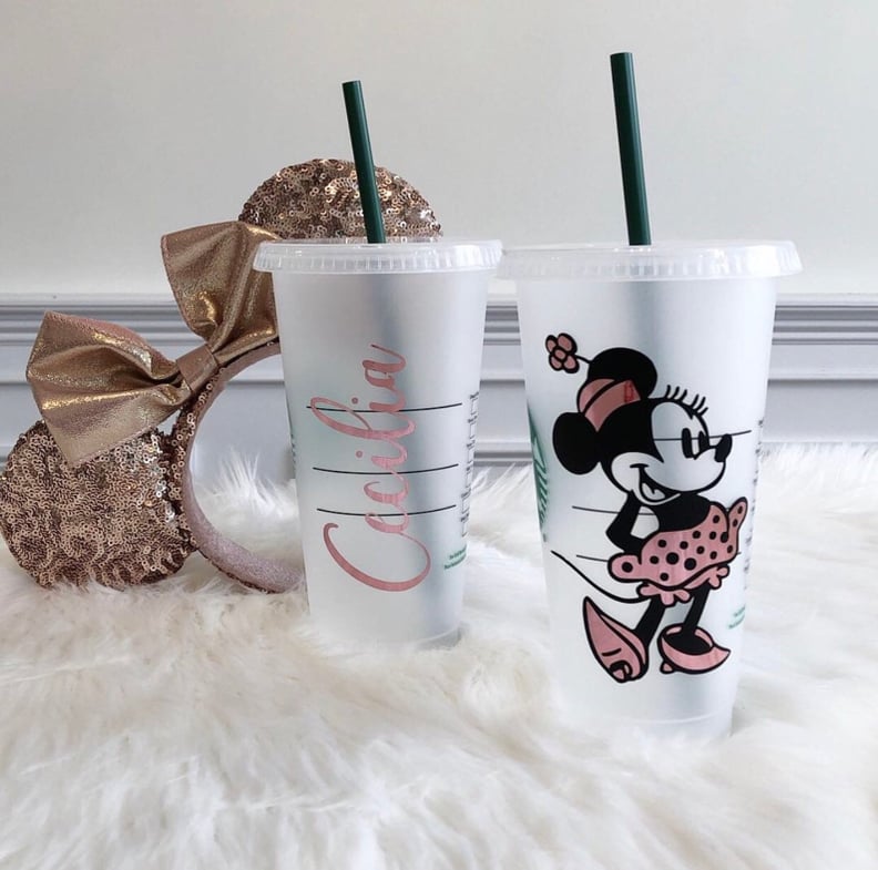 Minnie Mouse Personalized Iced Coffee Cup