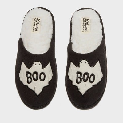 Target Dluxe by Dearfoams Women's Halloween Ghost Slippers in Black