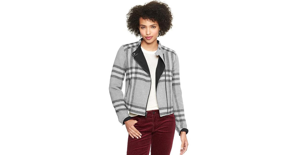Gap Plaid Moto Jacket Review POPSUGAR Fashion