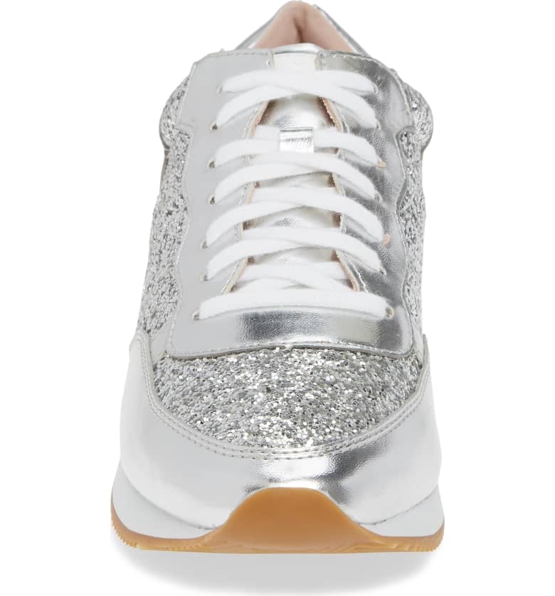 Kate spade discount silver glitter shoes