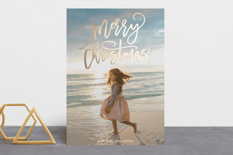 Merry Christmas Swirls Card from Minted ($2-$3 per card)