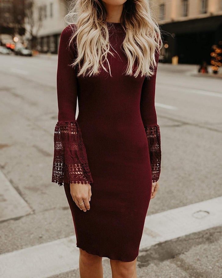 Valphsio Bell-Sleeve Sweater Dress