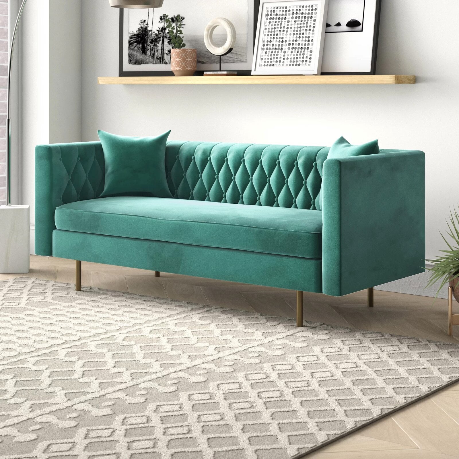 Tuxedo chesterfield store sofa