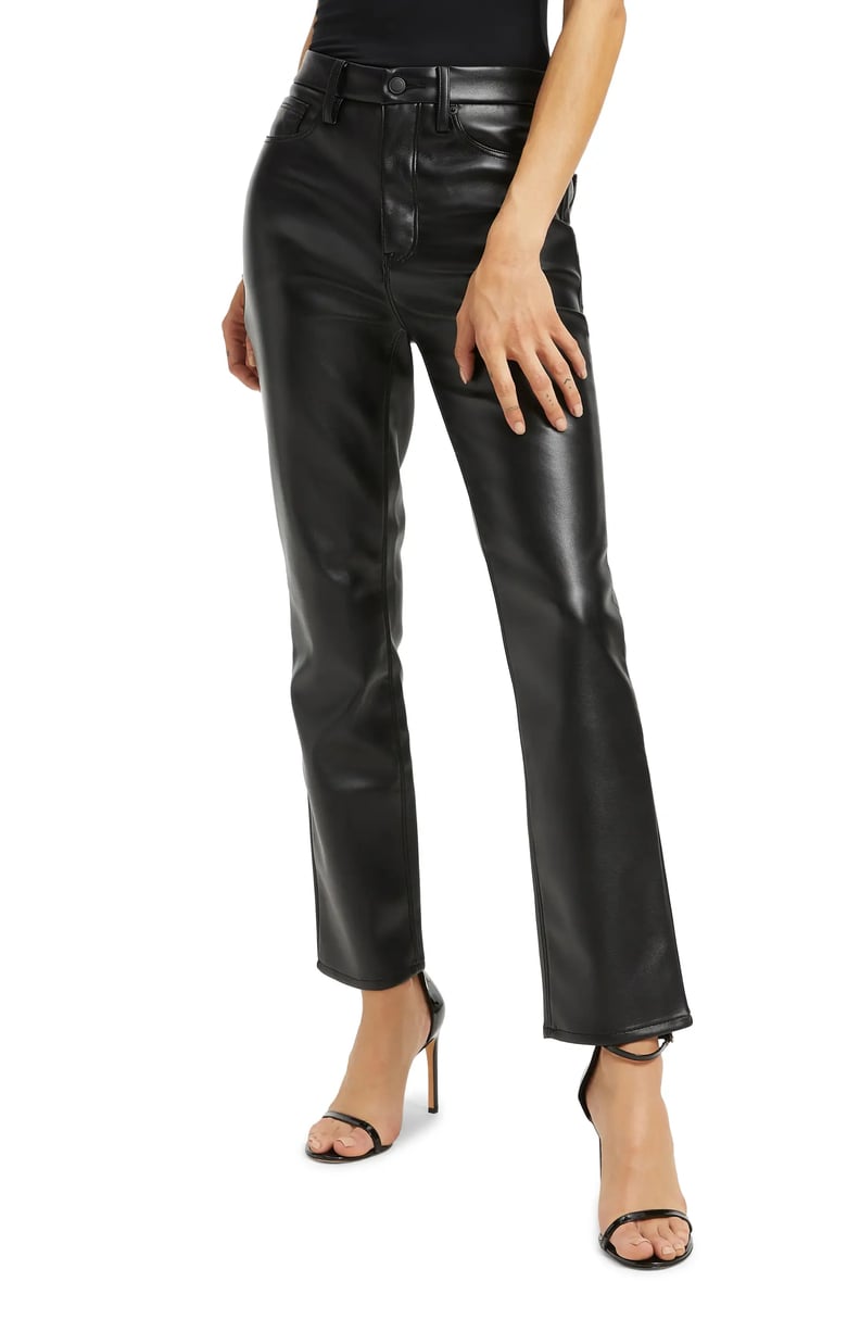 Fashion （HS）Faux Leather Pants Women High Waist Skinny Trousers