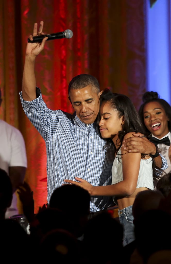 Malia Showed Off Her Abs in a Striped Crop Top