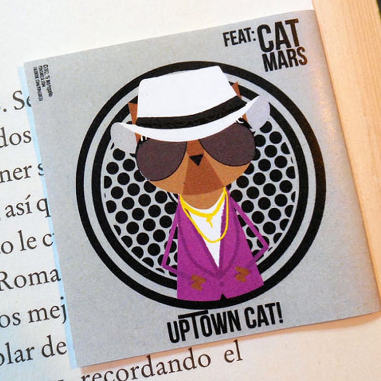 Bruno Mars Uptown Cat Bookmark