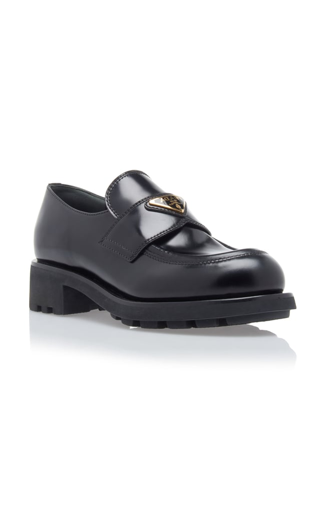 Prada Leather Platform Loafers