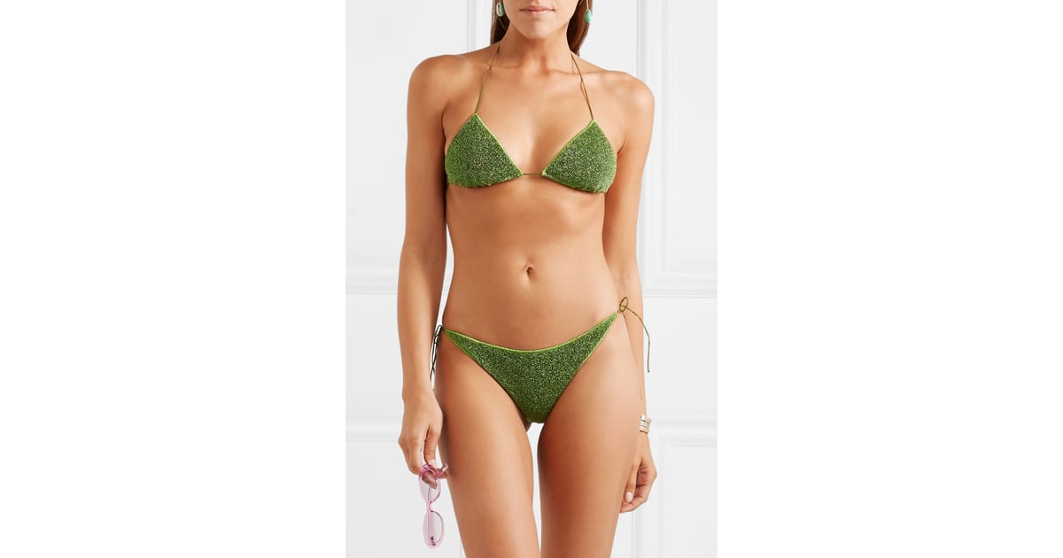 Os ree Lumi re Stretch Lurex Triangle Bikini Kourtney Kardashian s 