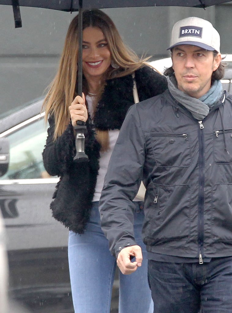 Sofia Vergara stayed dry in LA on Saturday.