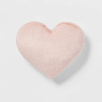 Threshold Oversized Faux Fur Valentine's Day Heart Pillow