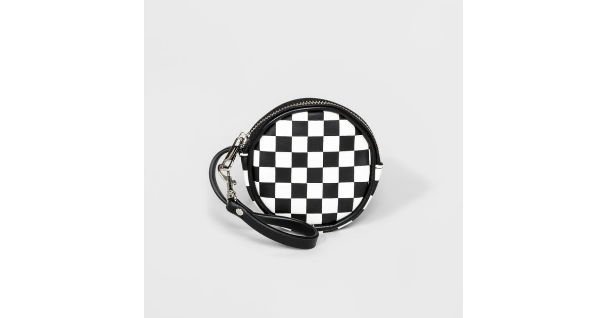 checkered coin purse