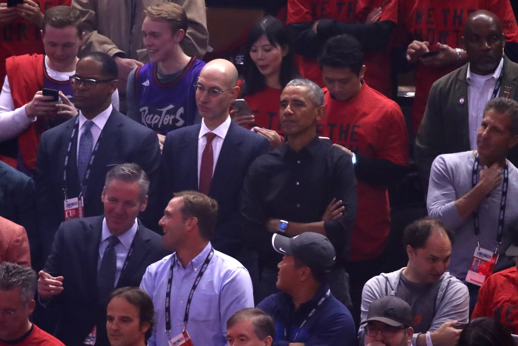 Barack Obama and Drake at the 2019 NBA Finals