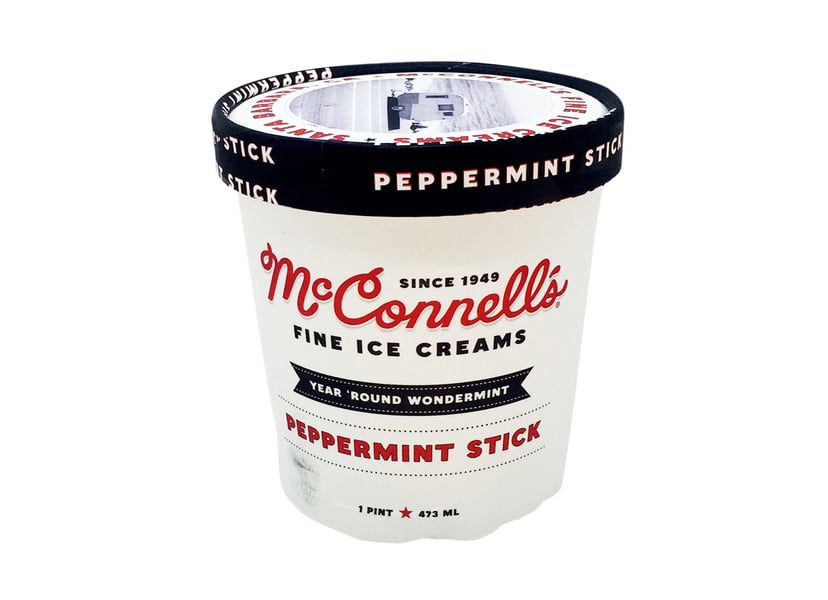 McConnell's Peppermint Stick Ice Cream ($9)