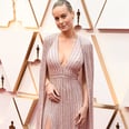Brie Larson's Baby Pink Cape Dress at the Oscars Is Adorned With 13,000 Swarovski Crystals