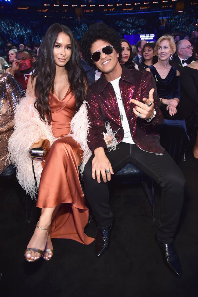 Bruno Mars and Jessica Caban at the 2018 Grammys