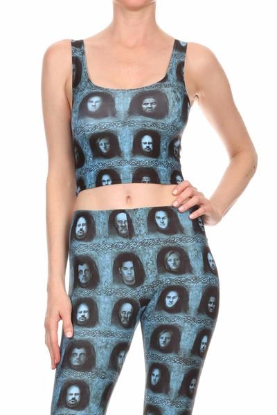 Mystery Faces Crop Top