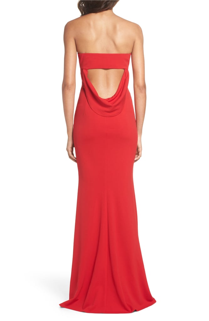 Katie May Mary Kate Strapless Cutout Gown