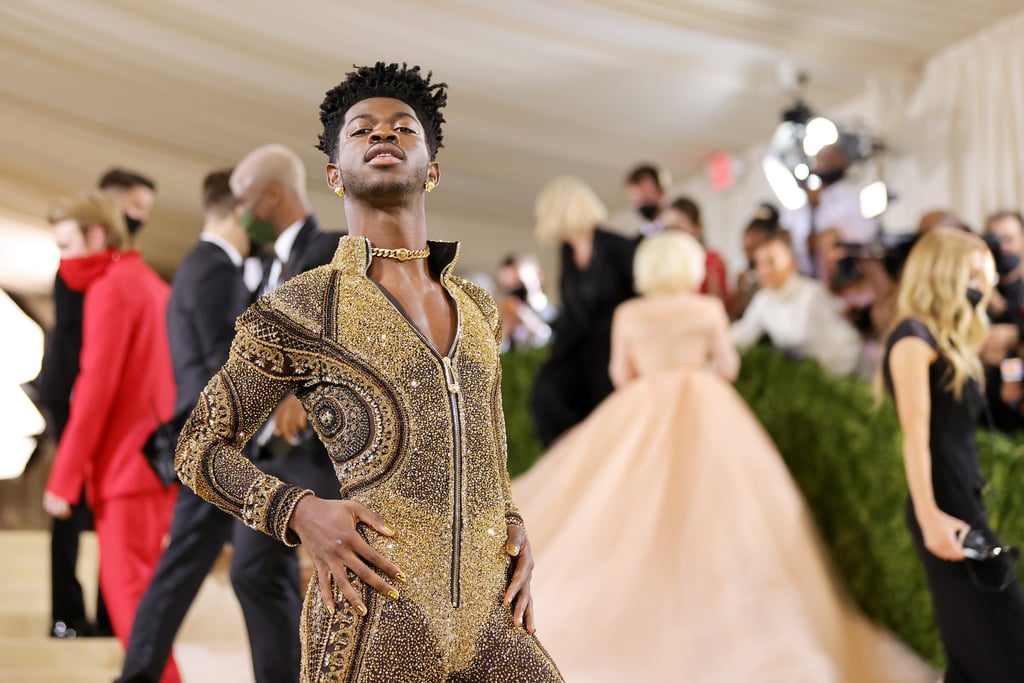 Lil Nas X Wears 3 Gold Versace Outfits at the 2021 Met Gala