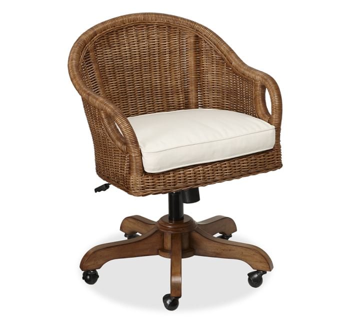 Wingate Rattan Swivel Desk Chair