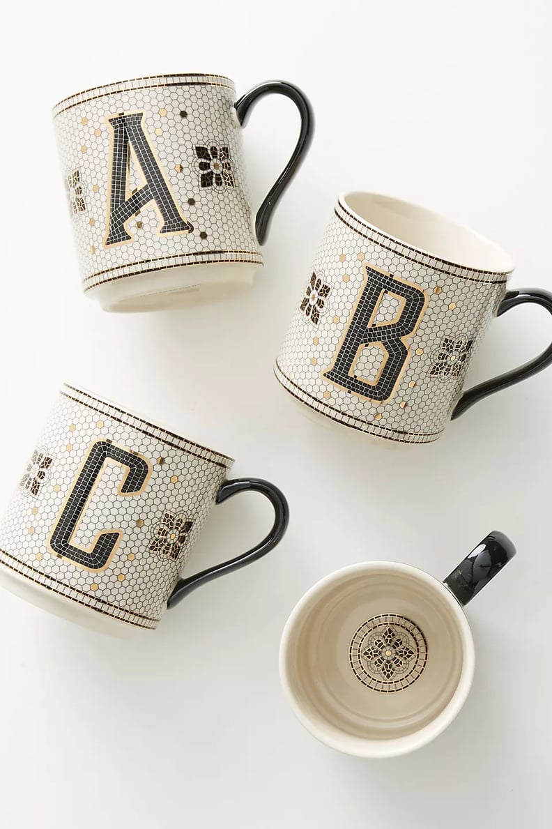 For Caffeine Aficionados: Anthropologie Tiled Margot Monogram Mug