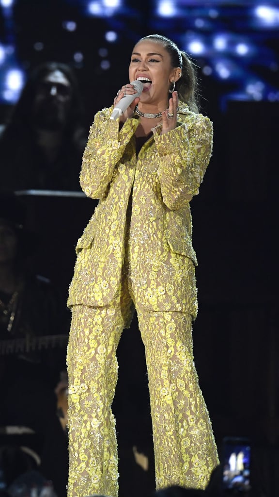 Miley Cyrus Outfit During Dolly Parton Tribute 2019 Grammys