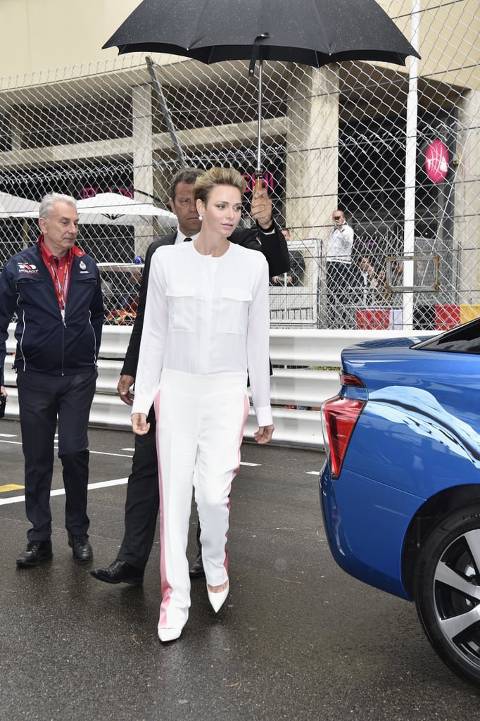 Charlene of Monaco's Jumpsuit at Grand Prix 2016