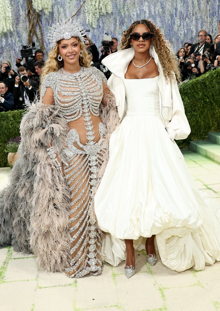 Beyoncé and Blue Ivy at the 2026 Met Gala wearing Olivier Rousteing and Balenciaga, respectively