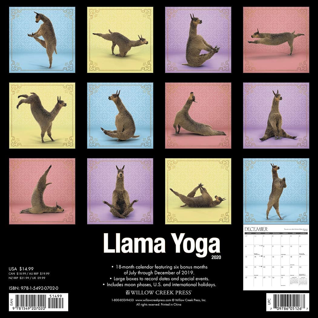 An Adorable Llama Yoga Calendar For 2020 POPSUGAR Fitness UK