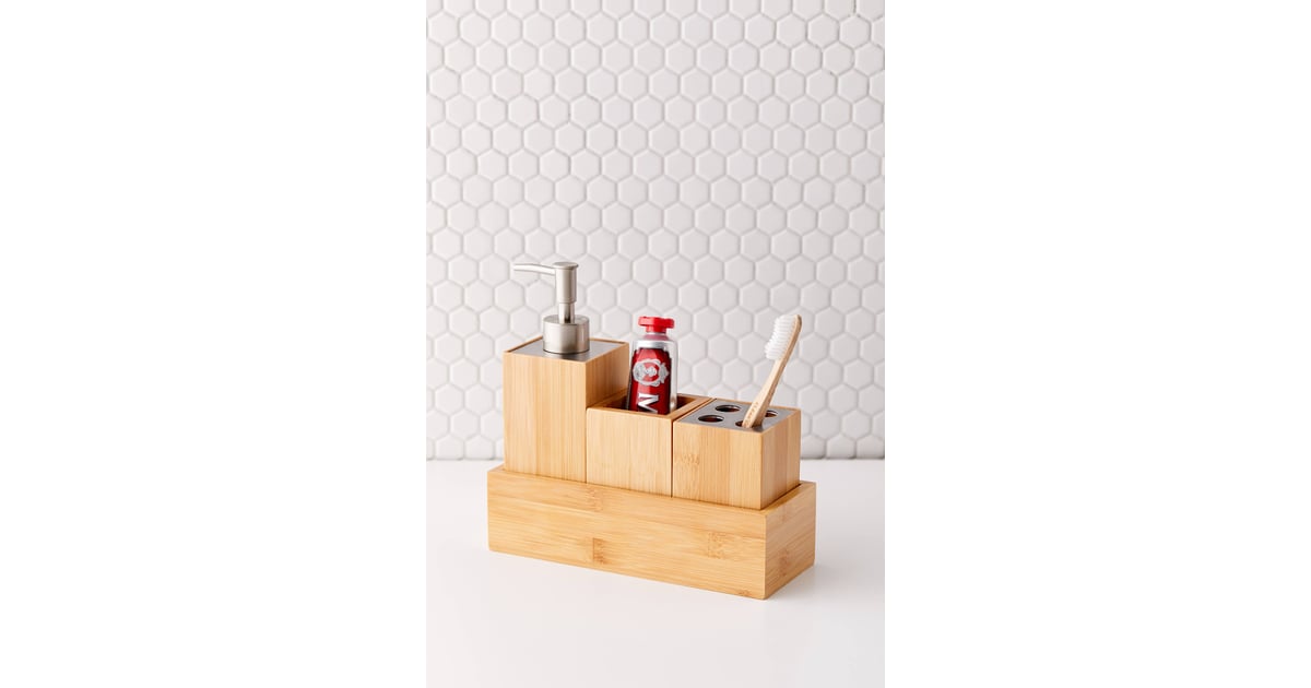 Bamboo Bathroom Organizer Set Best Organizers For Spring Cleaning