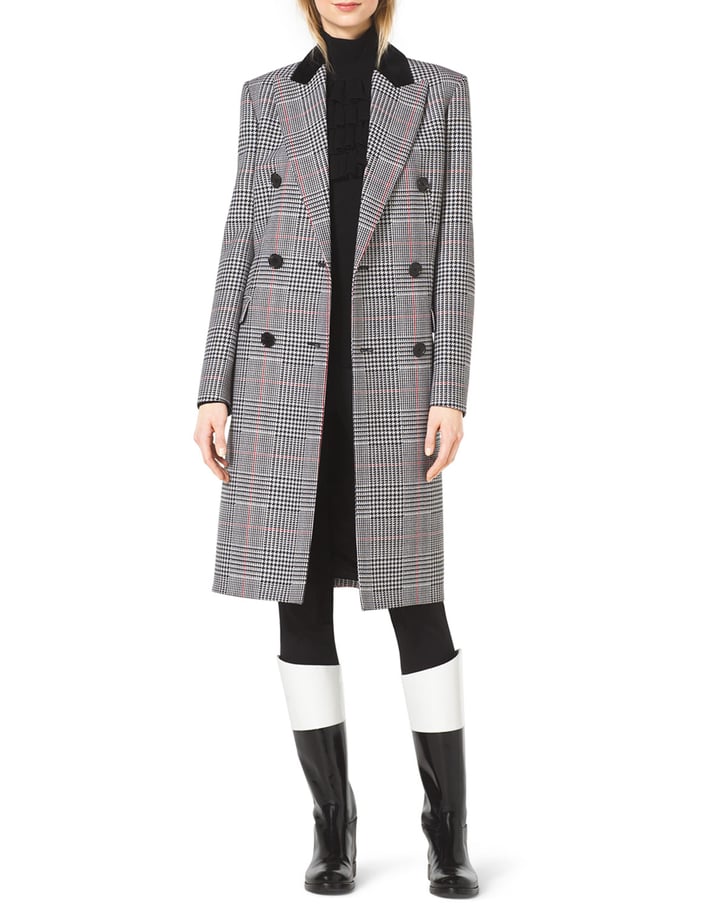 Michael Kors Plaid Double-Breasted Wool Coat | Holiday Gifts by ...