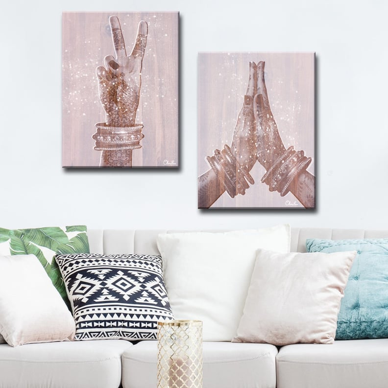 Peace and Namaste Two-Piece Canvas Wall Art