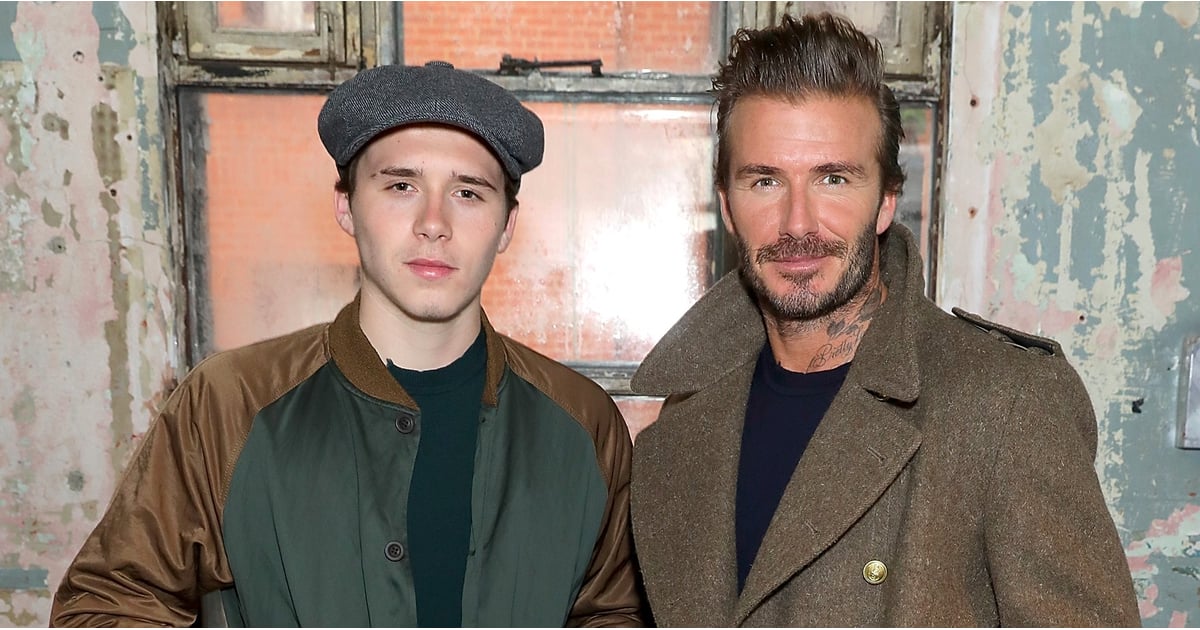 David and Brooklyn Beckham at Kent & Curwen Show Jan. 2017 | POPSUGAR ...