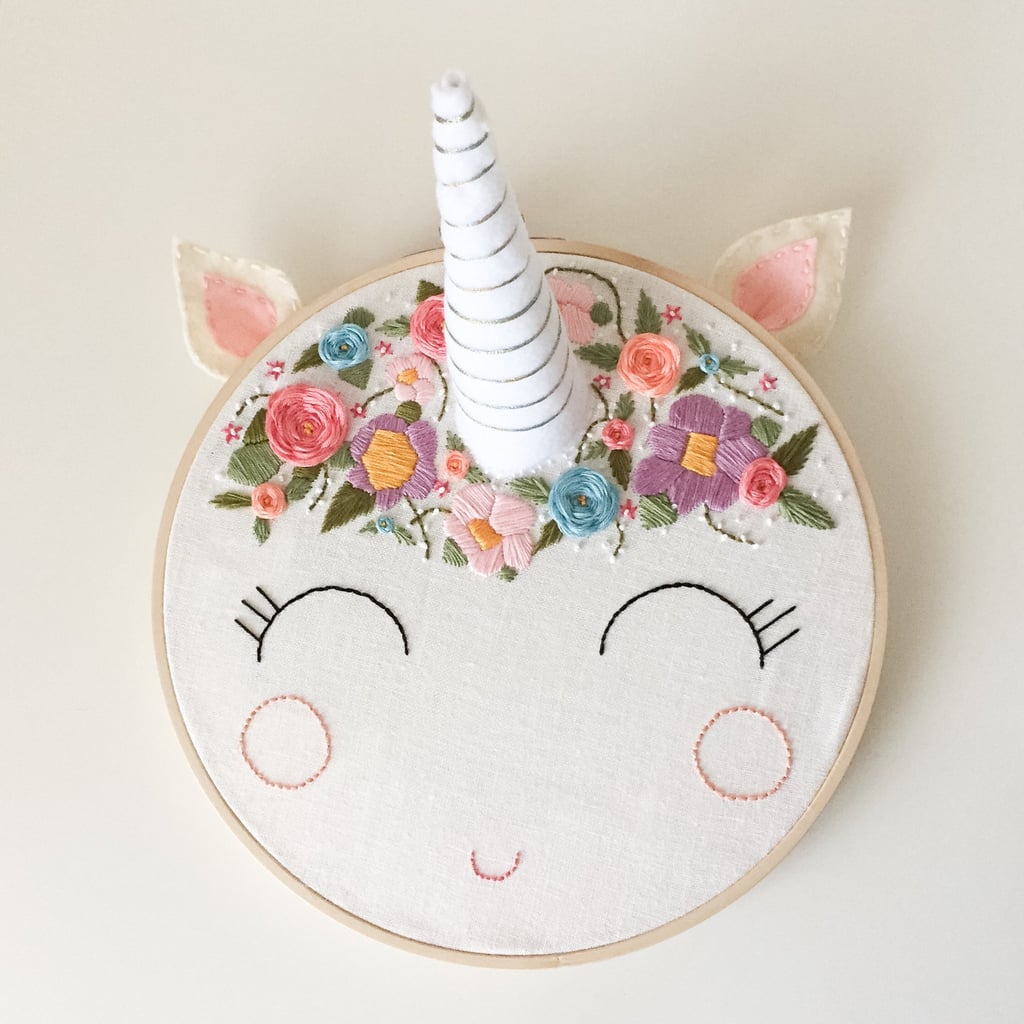 Custom Unicorn Embroidery Hoop ($155)