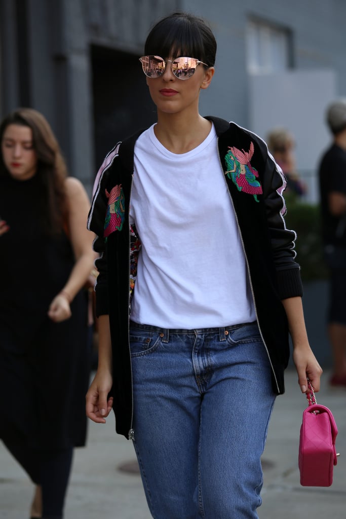 Sometimes a Graphic Bomber and Your Trusty White Tee Is All You Truly Need