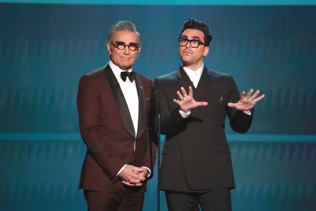 Eugene and Dan Levy at the 2020 SAG Awards