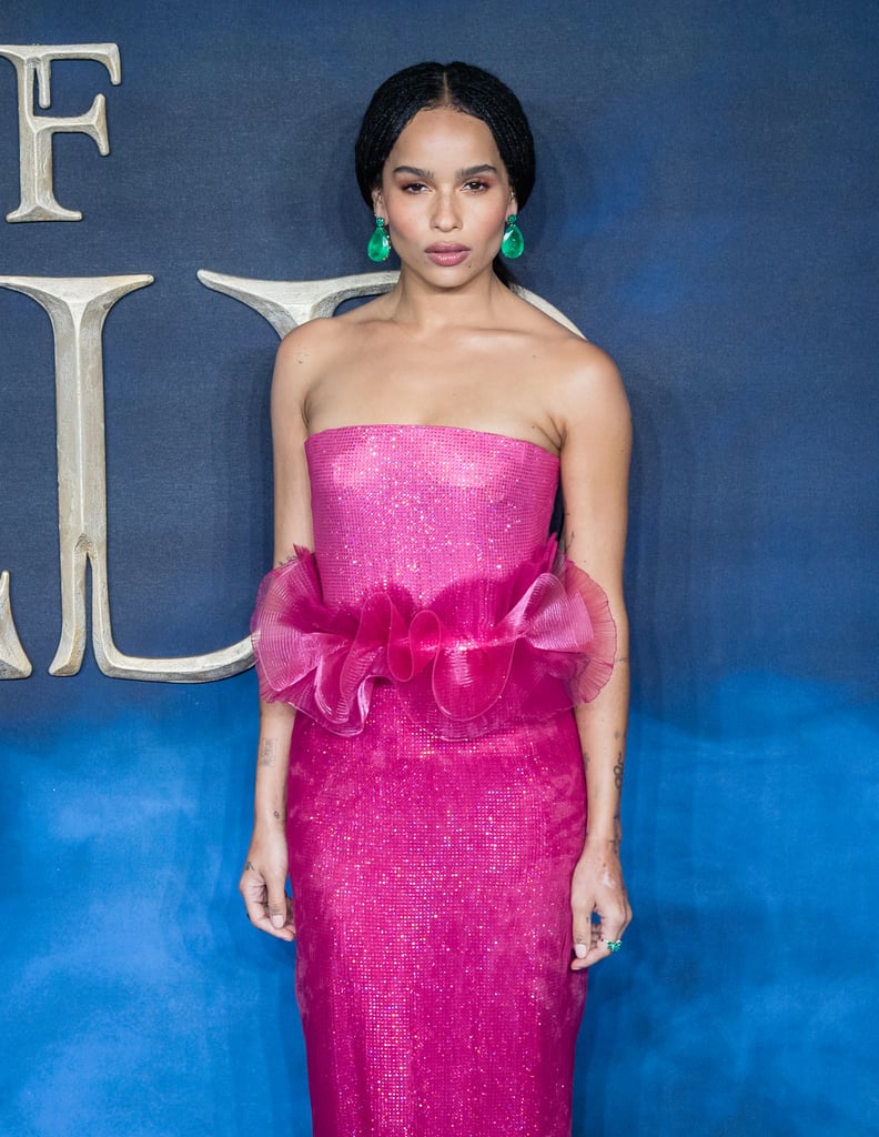 Zoë Kravitz Pink Gown at Fantastic Beasts 2 London Premiere