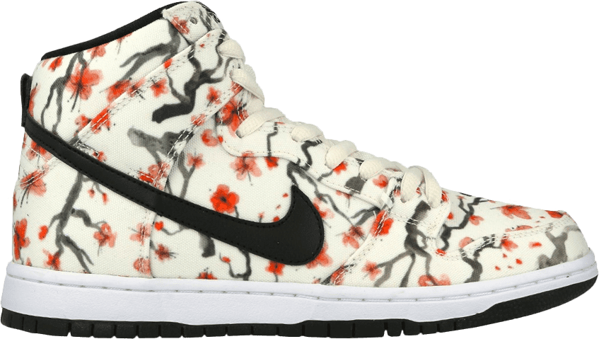 Nike SB Dunk High Pro Cherry Blossom | Bella Hadid Flower Sneakers at ...