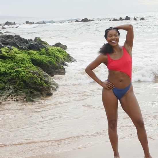 Gabrielle Union's Solid & Striped One-Piece Swimsuit