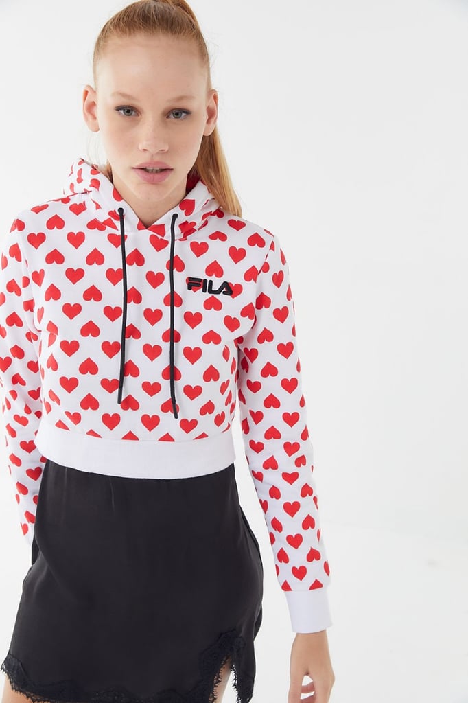 Queen of Hearts Cropped Hoodie Sweatshirt