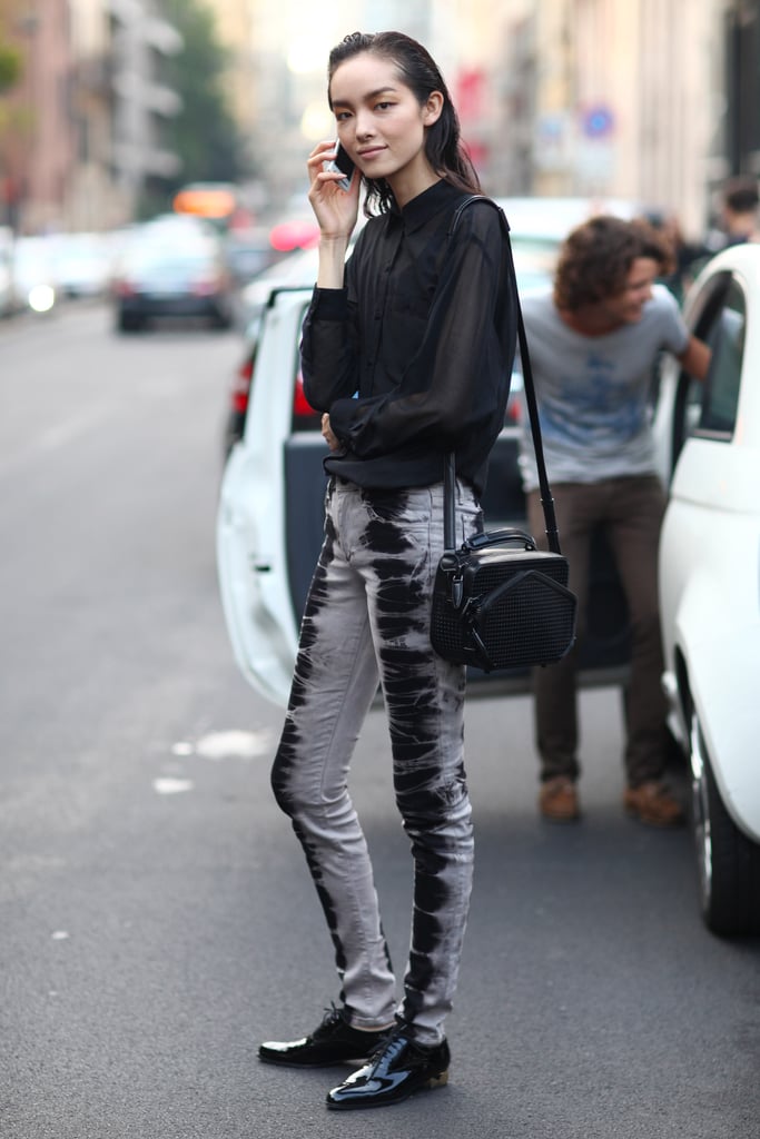 This look was made infinitely cooler with a pair of tie-dye denim and patent brogues.
Source: Greg Kessler
This look was made infinitely cooler with a pair of tie-dye denim and patent brogues.
Source: Greg Kessler