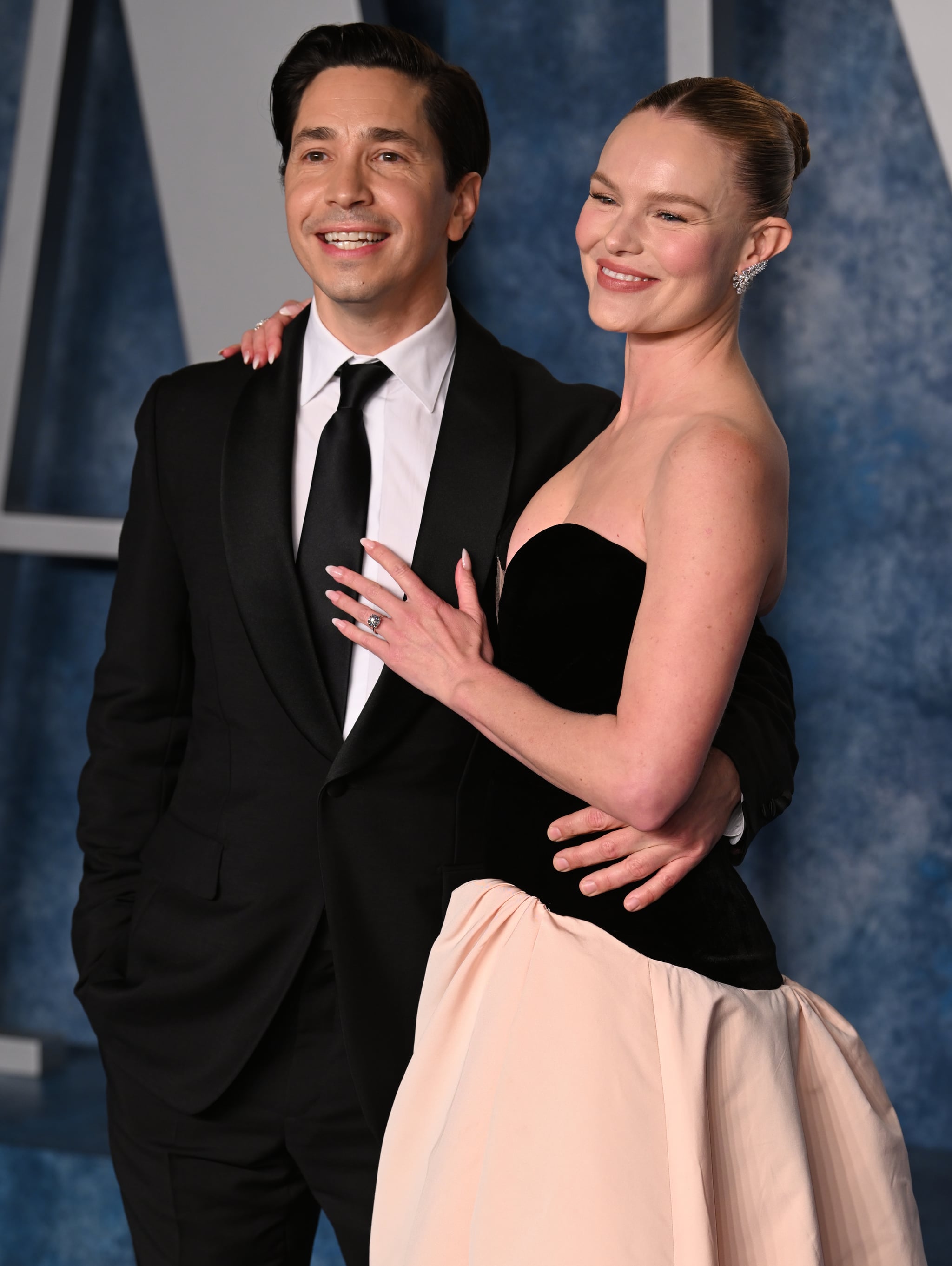 Justin Long and Kate Bosworth attending the Vanity Fair Oscar Party held at the Wallis Annenberg Center for the Performing Arts in Beverly Hills, Los Angeles, California, USA. Picture date: Sunday March 12, 2023. (Photo by Doug Peters/PA Images via Getty Images)