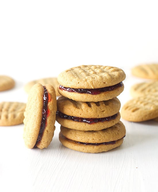 Peanut Butter and Jelly Sandwich Cookies