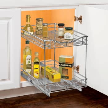 Lynk Professional Pull Out Cabinet Organizer, Slide Out Pantry Shelf 20-in  W x 4-in H 1-Tier Cabinet-mount Metal Pull-out Under-sink Organizer in the Cabinet  Organizers department at