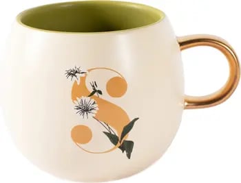 For the Caffeine Fiend: Fringe Studio Floral Monogram Mug