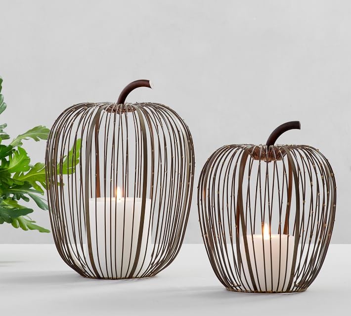 Beaded Wire Pumpkin | Best Pottery Barn Halloween Decorations | 2020