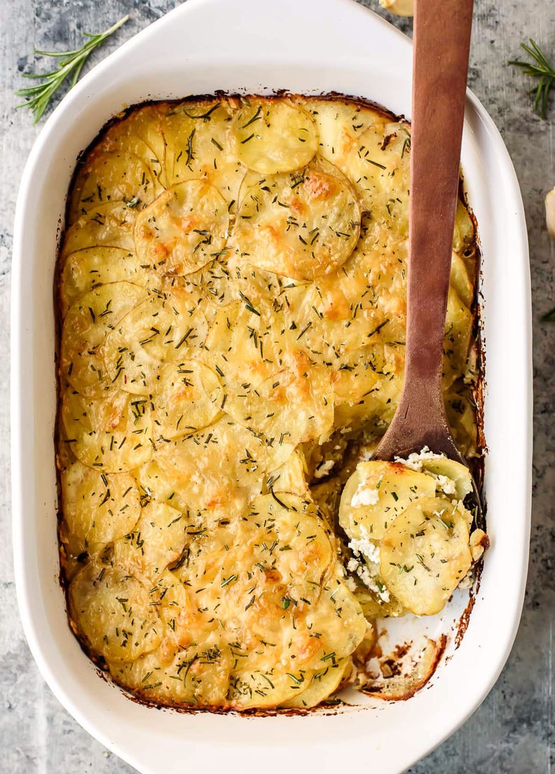 Scalloped Potatoes With Goat Cheese and Garlic