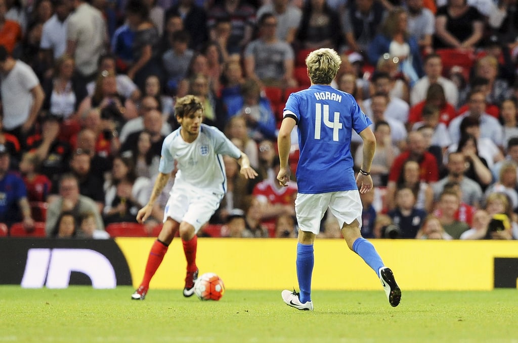 Niall Horan and Louis Tomlinson at Soccer Aid Game June 2016
